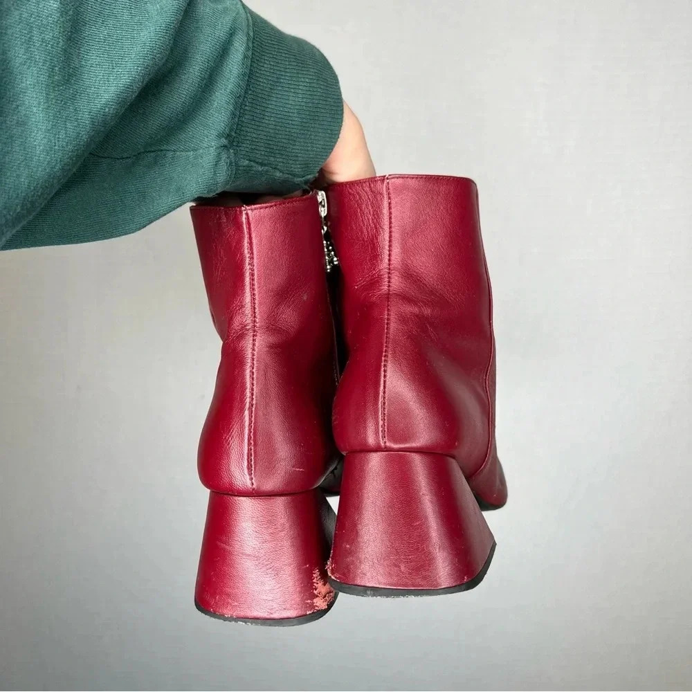 Yuul Yie | Red Bootie Heel 39 Burgundy Woman’s Kiara - Picture 5 of 11